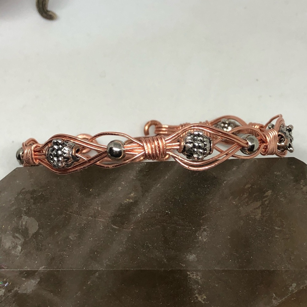 Handmade Copper wire wrapped bracelet